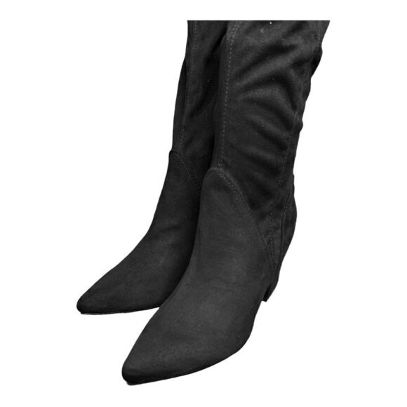 NEW Marc Fisher Okun Over Knee High Boot Black Block Heel Side Zip Women 9 - Picture 7 of 8
